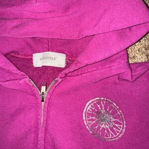 SoulCycle Pink Hoodie with Silver Logo